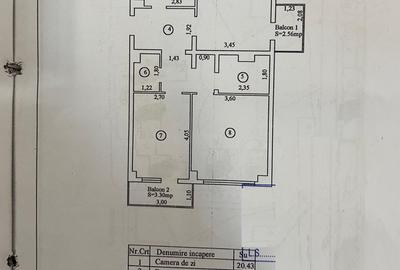 Apartament 3 camere Calarasi 4, etaj 3. Suprafata 72mp. - 2