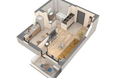 Apartament 1 camera, bloc nou, Podu Ros, intabulat! - 2