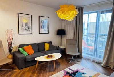 Apartament cu 2 camere semidecomandat, mobilat în Pipera