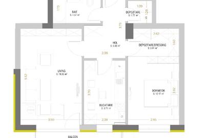 Apartament 2 camere  NOU, nelocuit  Urban Plaza - 4