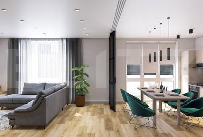 Apartament 2 camere, living cu bucătărie open space, balcon –48 mp utili - 1