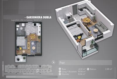 Metrou Berceni 250m - 2 camere studio – TVA0%-mobilat/utilat - 17