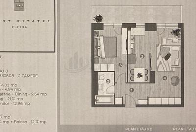 REA1025991 Apartament 2 Camere First Estates Pipera I Incalzire GRATUITA - 8
