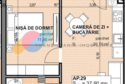 Apartament 2 camere, 37 mp-Apahida - 4