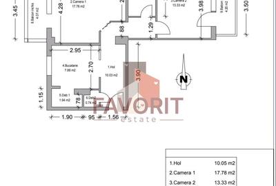 2 camere | centrala proprie | 2 balcoane | mobilat si utilat | zona excelenta | - 7