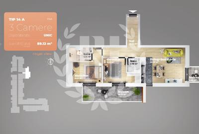 Apartament cu 3 camere semidecomandat în Berceni
