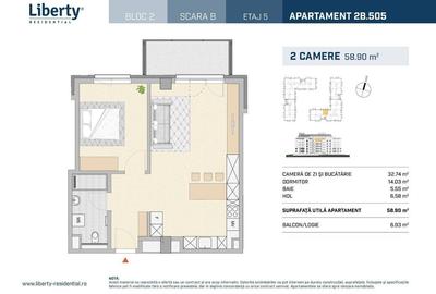 Apartament cu 2 camere semidecomandat în Semicentral