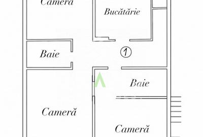 3 camere decomandat | 2 bai | 70 mp | Marasti/BRD/The Office/Lidl - 1