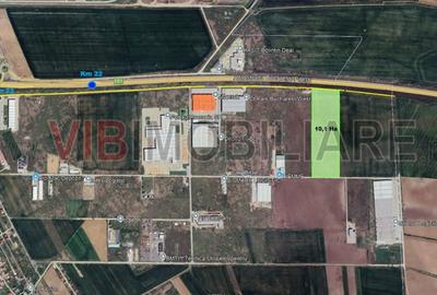 Teren 10,1 Ha cu deschidere 218 ml  la A1 - km 22 - 2