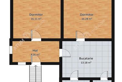 Casa cu 3 camere si teren 310 mp zona Trei Stejari din Sibiu - 9