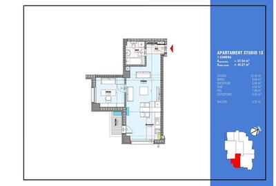 Bloc nou - langa Universitatea Bacovia si Primarie - 2 camere - mobilat si utila - 14