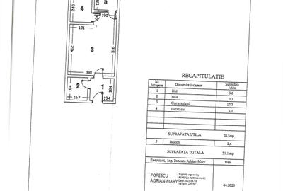 1 cam. etaj 1, 32mp, utilata+mobilata, str. Libertatii - ultracentral