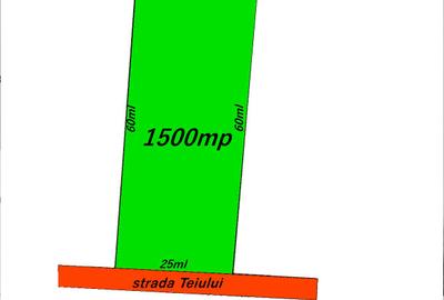 Teren intravilan 1500mp destinatia rezidentiala ,desch.25ml la str.Teiului! - 1