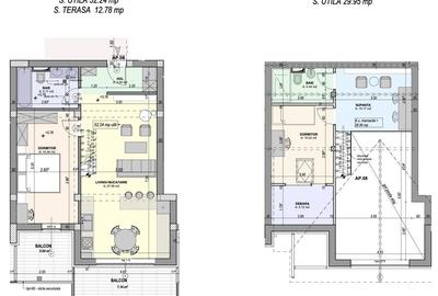 Penthouse 3 camere + 2 bai, intabulat - 82.24 mpu + terasa 10.42 mp - 9