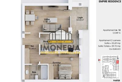 Empire Residence Tornadei 2 – Comision 0% – 2 camere spatioase, imobil premium - 15