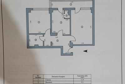 Ap. 2 dec. Micro 18, 58mp, centrala termica, mobilat si utilat - 11