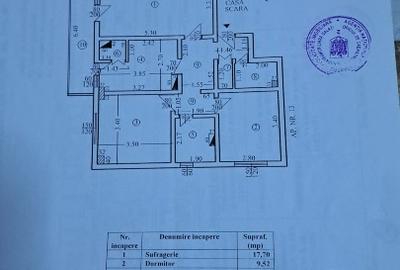 Apartament 3 camere mobilat Micro 21 - 16
