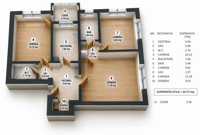 Cauți apartament cu 3 camere în Rahova? Il gasesti aici aici! - 8