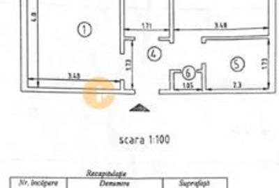 Apartament cu 2 camere decomandat în Podu Roș