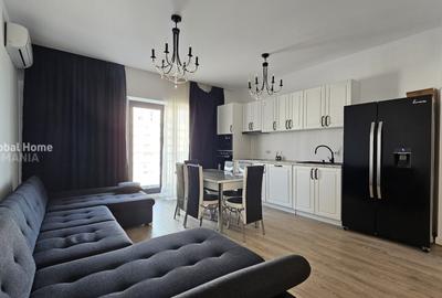 Apartament cu 3 camere semidecomandat, mobilat în Pipera
