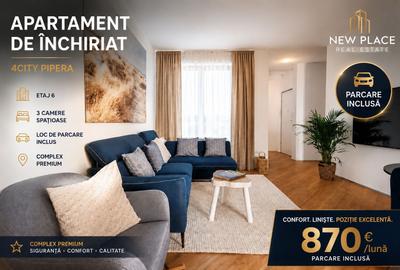 Nou! Rond Omv, Pipera- 4City- 3 camere si loc de parcare - La cheie - 1