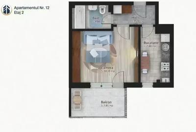 Garsoniera 42,55mp cu balcon | Lux | Metroul Bucur Obor I COMISION 0 % - 6