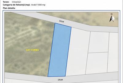 Teren intravilan Vadu Corbu 1000 mp  Str. Lagunei  aproape de plajă  investiție - 4