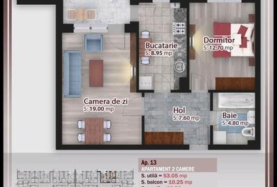 Apartament cu 2 camere decomandat în Theodor Pallady