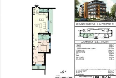 Apartament 3 camere stradal Bulevardul PIPERA | Proiect Premium | Comision 0