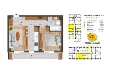 Ap 2 camere 48mp | Finalizat | Comision zero | Eroilor Residence - 9