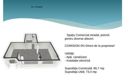 Spațiu comercial stradal de închiriat – Str. Oțelarilor, Sibiu (73,4 mp utili) - 2