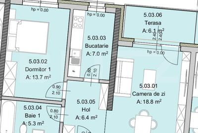 Apartament 2 camere 51 mp, Constructie Noua, Zona Semicentrala - 1