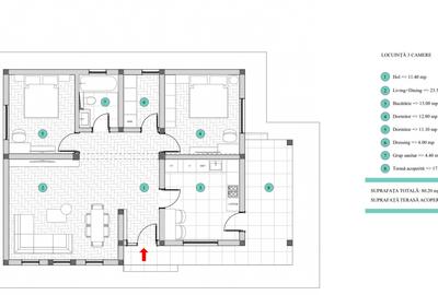 CASA INDIVIDUALA, 3 CAMERE,81 MP UTILI, 400MP TEREN, MIROSLAVA - 6