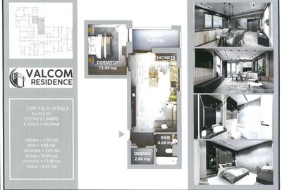 Valcom Residence Bartolomeu, Studio, terasa 6.42mp,  Comision 0% - 11