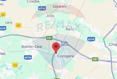 Teren 14.863mp, deschidere 42mp, acces 3 laturi - Ciorogarla, langa A0 - 10