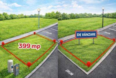 TEREN Intravilan 339 mp Casa PUZ Aprobat toate utilitatiile inclusiv Canalizare - 1