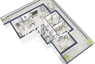 Penthouse 3 camere | Etaj 4 | Terasa 108 mp | Turnisor - 5