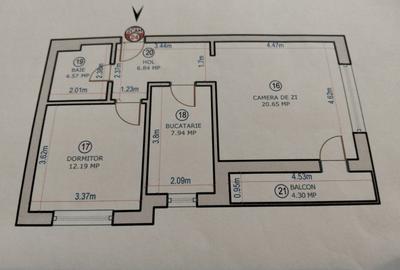 VANZARE Apartament 2 camere, bloc 2019, constructie solida, zona linistita - Neg - 1