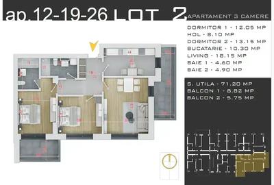 Apartament 3 camere decoamandat spatios doua balcoane Theodor Pallady - 2