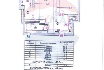 Chirie 2 camere 70mp | Parcare inclusa | Blvd. Unirii bloc F64 - 3