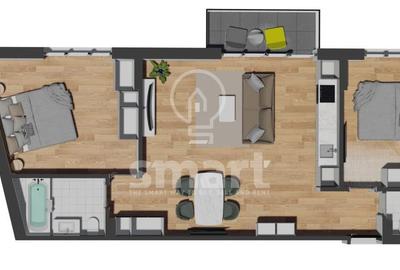 Apartament 3 camere BLOC NOU cu CF zona Vivo - 20