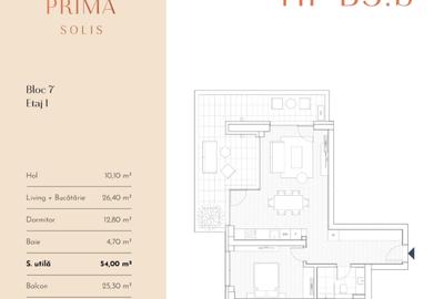 Apartament de 2 camere + birou in ansamblu PRIMA SOLIS - 12