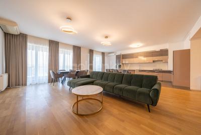 Apartament cu 4 camere semidecomandat, mobilat în Herăstrău