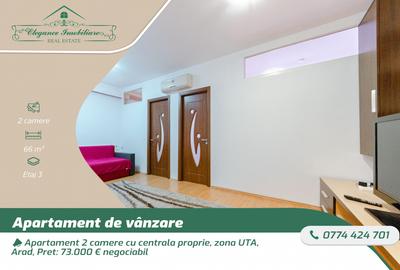 Apartament 2 camere cu centrala proprie, zona UTA, Arad - 1