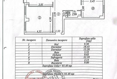 3 Camere, Decomandate, 93 Mp, Etaj Intermediar - Dacia - 20