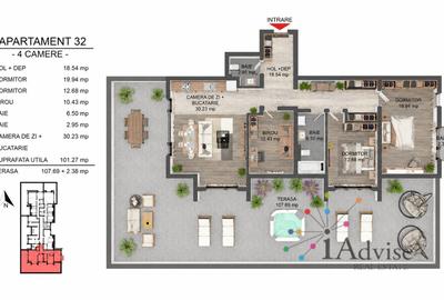 PENTHOUSE EXCLUSIVIST – 4 CAMERE | 101,27 mp utili + 107,69 mp TERASĂ - 9