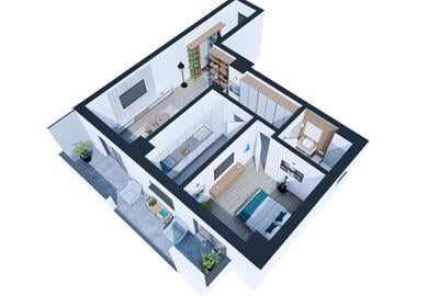 ADAMANT ECLYPSE, 2 camere decomandat, TIP 2D, 68.2mp - 1