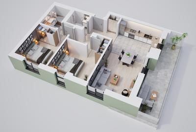 Apartament 3 camere, ansamblu privat cu parc - 12