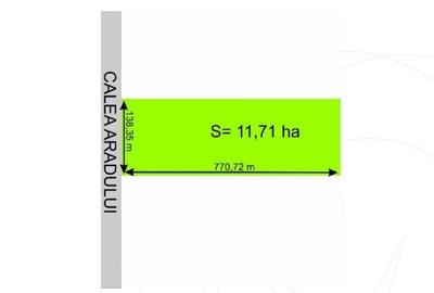 Proprietar, Teren 11,7 ha , Calea Aradului - 1