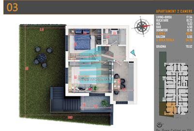 2 camere cu Gradina 70 Mp,Imobil Stil Boutique, Titan -Pallady - 4